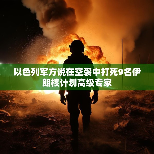 以色列军方说在空袭中打死9名伊朗核计划高级专家