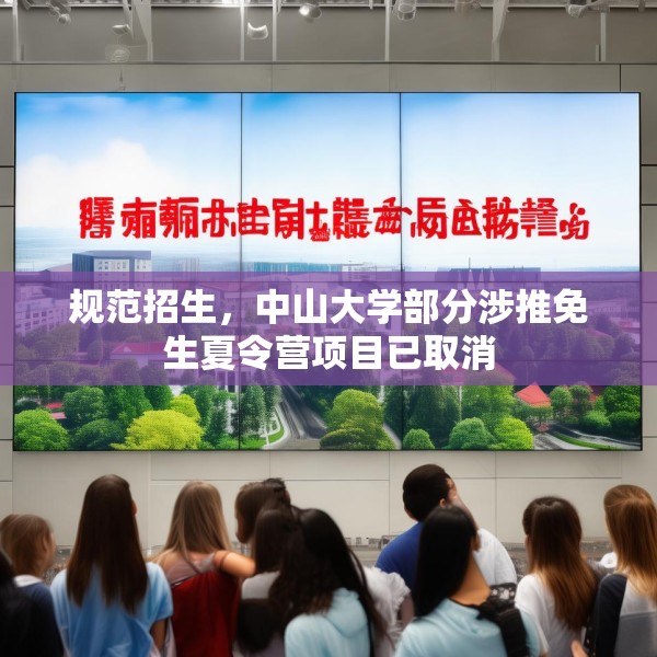 规范招生，中山大学部分涉推免生夏令营项目已取消