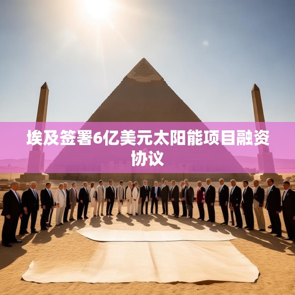 埃及签署6亿美元太阳能项目融资协议