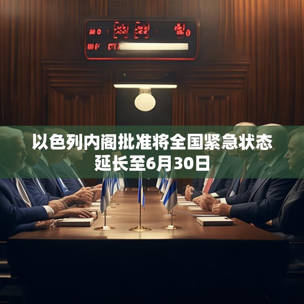 以色列内阁批准将全国紧急状态延长至6月30日