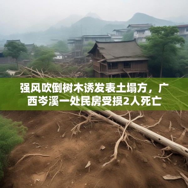强风吹倒树木诱发表土塌方，广西岑溪一处民房受损2人死亡
