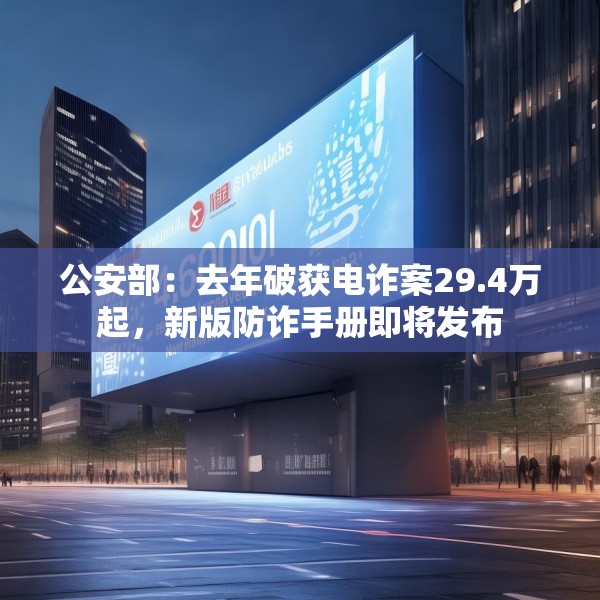 公安部：去年破获电诈案29.4万起，新版防诈手册即将发布
