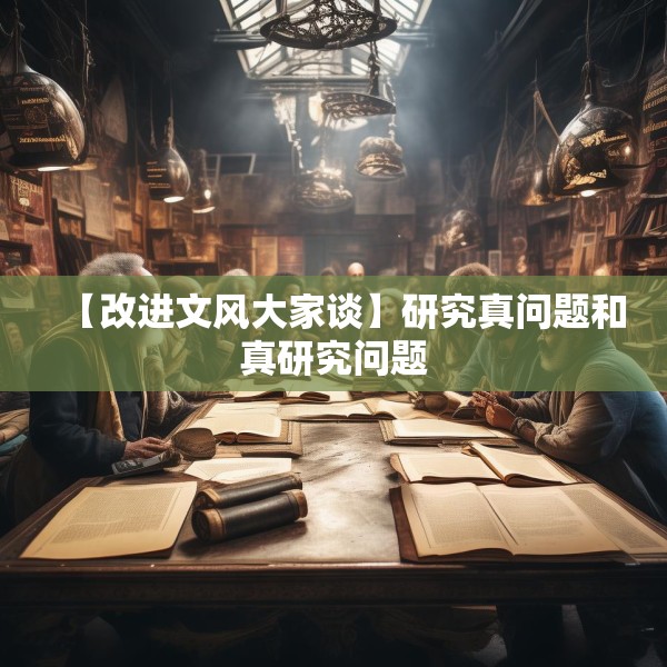 【改进文风大家谈】研究真问题和真研究问题